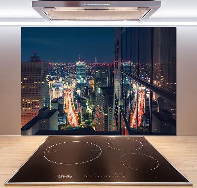 Pannello paraschizzi cucina con stampa ispirata a Tokyo, Giappone