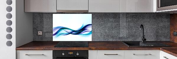 Pannello paraschizzi cucina con motivo a onde astratte