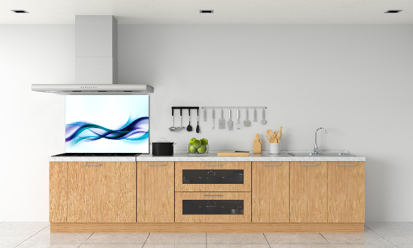 Pannello paraschizzi cucina con motivo a onde astratte