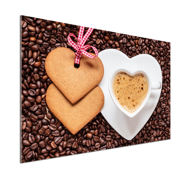 Pannello paraschizzi cucina con motivo caffè e pan di zenzero