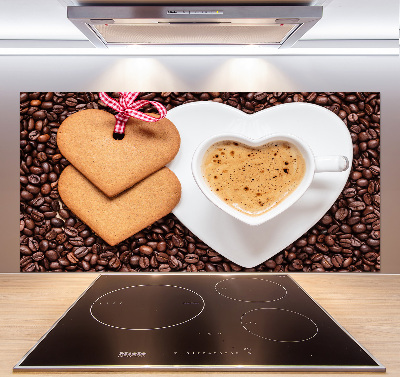 Pannello paraschizzi cucina con motivo caffè e pan di zenzero