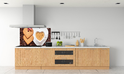 Pannello paraschizzi cucina con motivo caffè e pan di zenzero