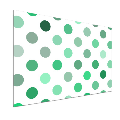 Rivestimento parete cucina con motivo a punti verdi