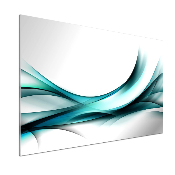 Rivestimento parete cucina con motivo a onde astratte