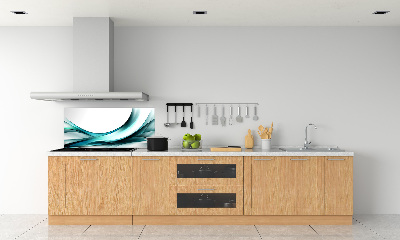 Rivestimento parete cucina con motivo a onde astratte