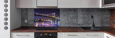 Pannello paraschizzi cucina con stampa del ponte di New York