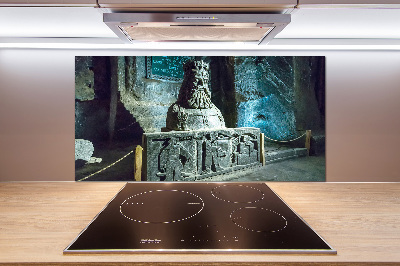 Rivestimento parete cucina con finitura a effetto «Miniera di sale»