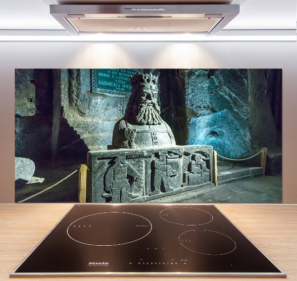 Rivestimento parete cucina con finitura a effetto «Miniera di sale»