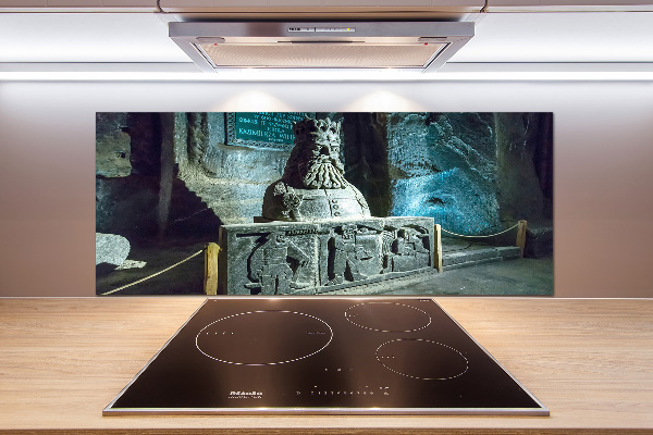 Rivestimento parete cucina con finitura a effetto «Miniera di sale»