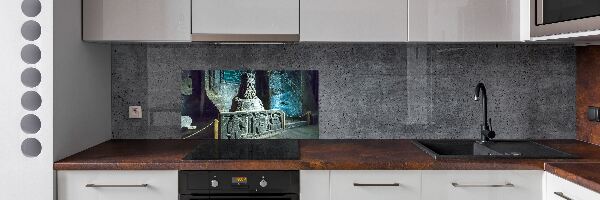 Rivestimento parete cucina con finitura a effetto «Miniera di sale»