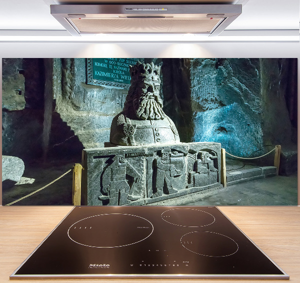 Rivestimento parete cucina con finitura a effetto «Miniera di sale»