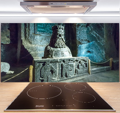 Rivestimento parete cucina con finitura a effetto «Miniera di sale»