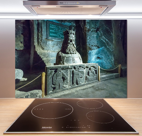 Rivestimento parete cucina con finitura a effetto «Miniera di sale»