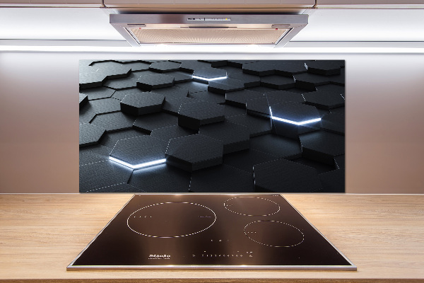 Rivestimento parete cucina con motivo astratto