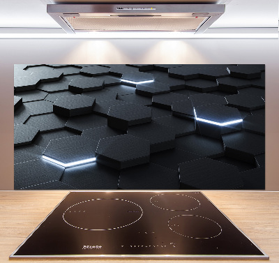 Rivestimento parete cucina con motivo astratto