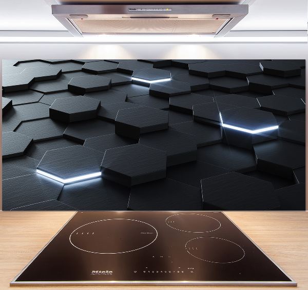 Rivestimento parete cucina con motivo astratto