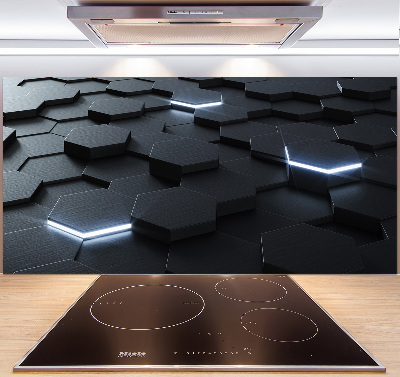 Rivestimento parete cucina con motivo astratto