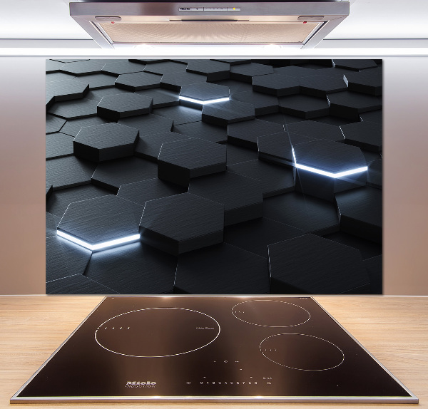 Rivestimento parete cucina con motivo astratto