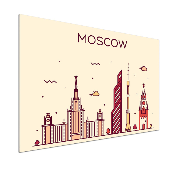 Pannello retrocucina con stampa raffigurante gli edifici di Mosca