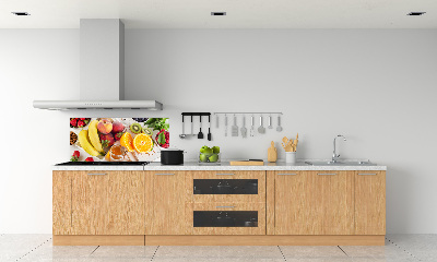 Rivestimento parete cucina con motivo frutta e miele