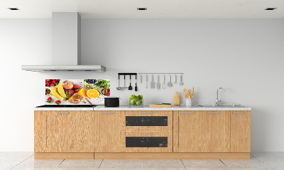 Rivestimento parete cucina con motivo frutta e miele