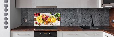 Rivestimento parete cucina con motivo frutta e miele