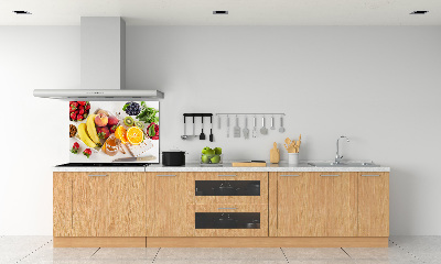 Rivestimento parete cucina con motivo frutta e miele
