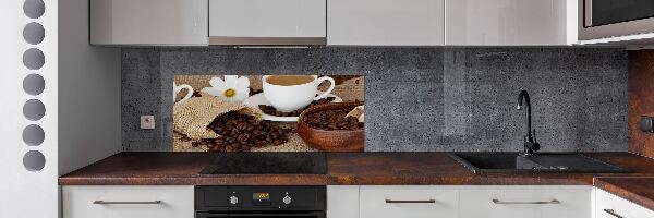 Pannello paraschizzi cucina con motivo Caffè con latte