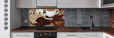 Pannello paraschizzi cucina con motivo Caffè con latte