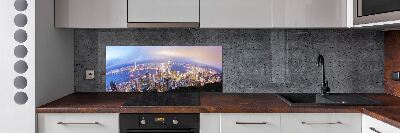 Pannello paraschizzi cucina con panorama di Hong Kong