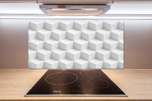 Rivestimento parete cucina con motivo astratto 3D