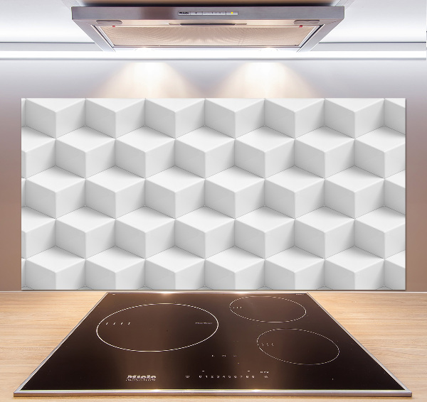 Rivestimento parete cucina con motivo astratto 3D