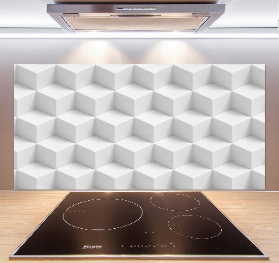 Rivestimento parete cucina con motivo astratto 3D