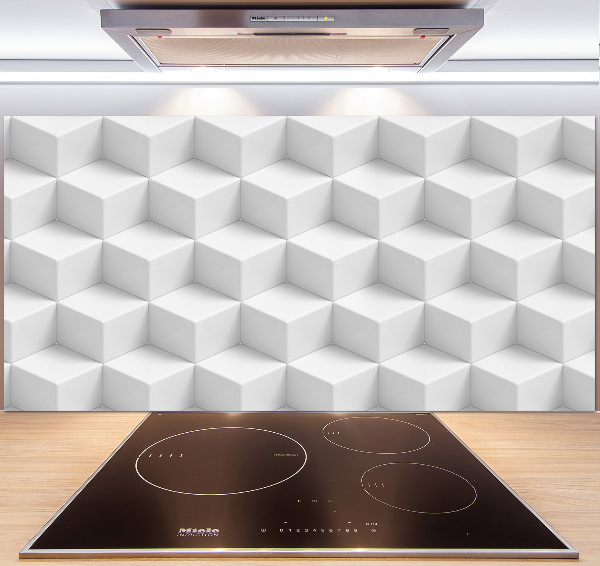 Rivestimento parete cucina con motivo astratto 3D