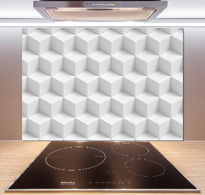 Rivestimento parete cucina con motivo astratto 3D