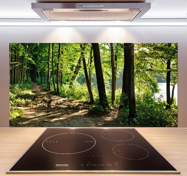 Rivestimento parete cucina con decorazione 