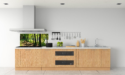 Rivestimento parete cucina con decorazione 