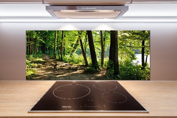 Rivestimento parete cucina con decorazione 