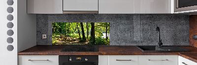 Rivestimento parete cucina con decorazione 