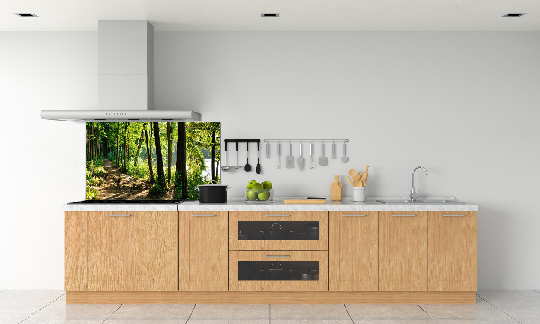 Rivestimento parete cucina con decorazione 