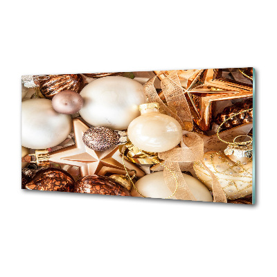 Pannello paraschizzi cucina con stampa a tema palline di Natale