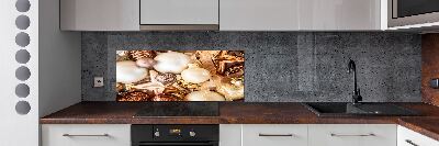 Pannello paraschizzi cucina con stampa a tema palline di Natale