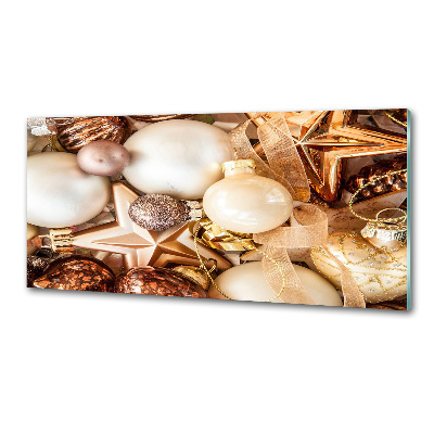 Pannello paraschizzi cucina con stampa a tema palline di Natale