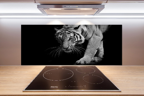 Pannello paraschizzi cucina con motivo a tigre