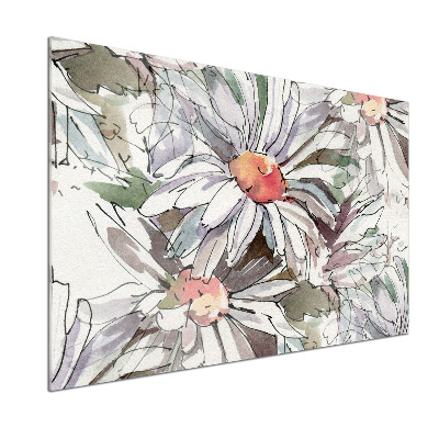 Pannello paraschizzi cucina con motivo camomilla