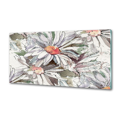 Pannello paraschizzi cucina con motivo camomilla