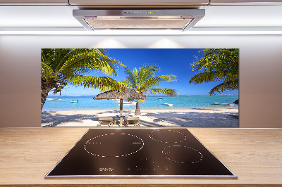 Rivestimento parete cucina con motivo Spiaggia di Mauritius