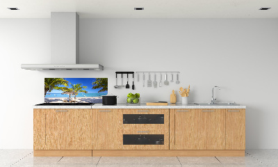 Rivestimento parete cucina con motivo Spiaggia di Mauritius