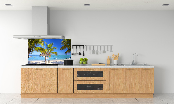 Rivestimento parete cucina con motivo Spiaggia di Mauritius