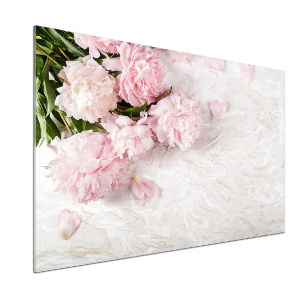 Pannello paraschizzi cucina con motivo di peonie